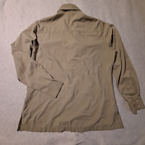 Vintage KENNINGTON LTD Olive Green Womans Blouse Size Large - Picture 6 of 10